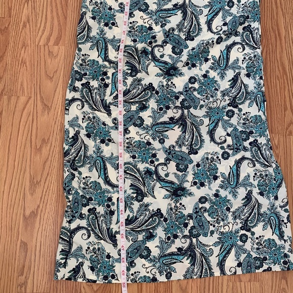 NWT LOFT Blue Paisley Maxi Halter Dress - Picture 8 of 10